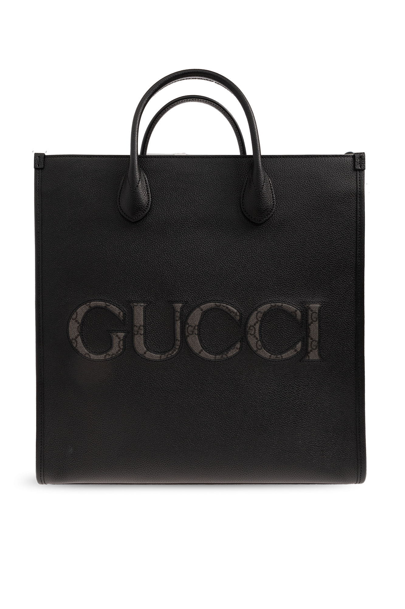 A4可 美品 GUCCI アビー レザー トートバッグ 黒 エナメル